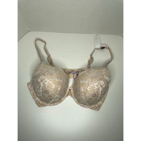 NEW Victorias Secret Push Up Bra 38D Body By Victoria Nude Lace - Picture 1 of 7